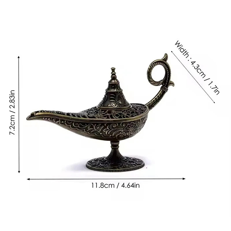 Antique Style Lamp Metal Incense Burner Scented & Unscented Candle Holder Home Decor Gift Arabic Incense Burner