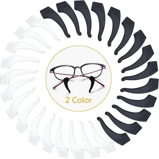 2/40pcs Silicone Ear Hook Anti-slip Glasses Leg Ear Sleeve Bracket Fastener Sunglasses Accessories Grip Anti-fall Eyewear Hol