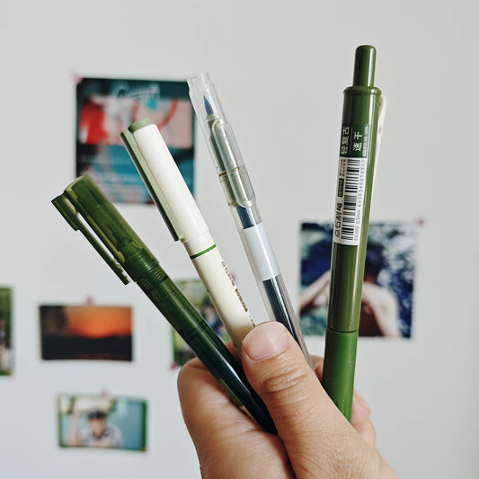 4 Vintage Pens Set, Quick-Dry Ink for Smooth Writing,Compatible with Multiple Tips,Ideal for Office Work & Notebooks