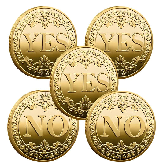 YES NO Decision Coins Magic Coin Collections Good Luck Vintage Antique Bronze Wish Lucky Coin US Coins Commemorative Gold Coi