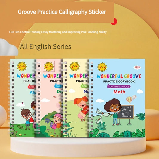 Copybooks Pen Magic Copy Book Free Wiping Writing Sticker Practice for Calligraphy Kids Learning Books Grooves Template Desig