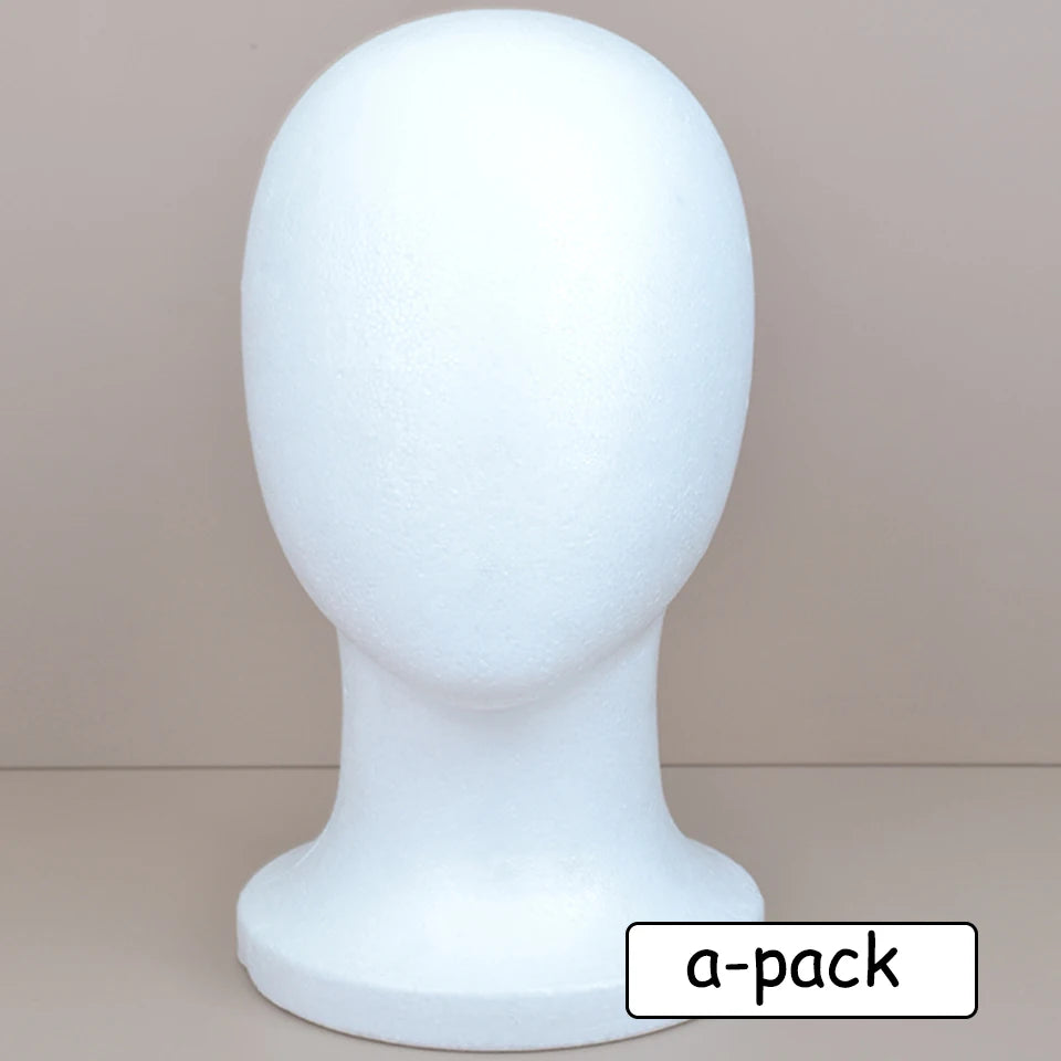 Foam Mannequin Head Stable Lightweight Wig Display Stand for Jewelry Headwear Hat Display Stand Manikin Head Foam Head Model