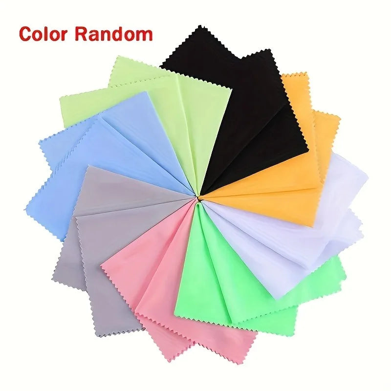 50 Pieces Reusable Microfiber Cleaning Cloths, Suitable for Glasses, Camera Lenses and Smartphone Screens - Thick, Soft, Unsc