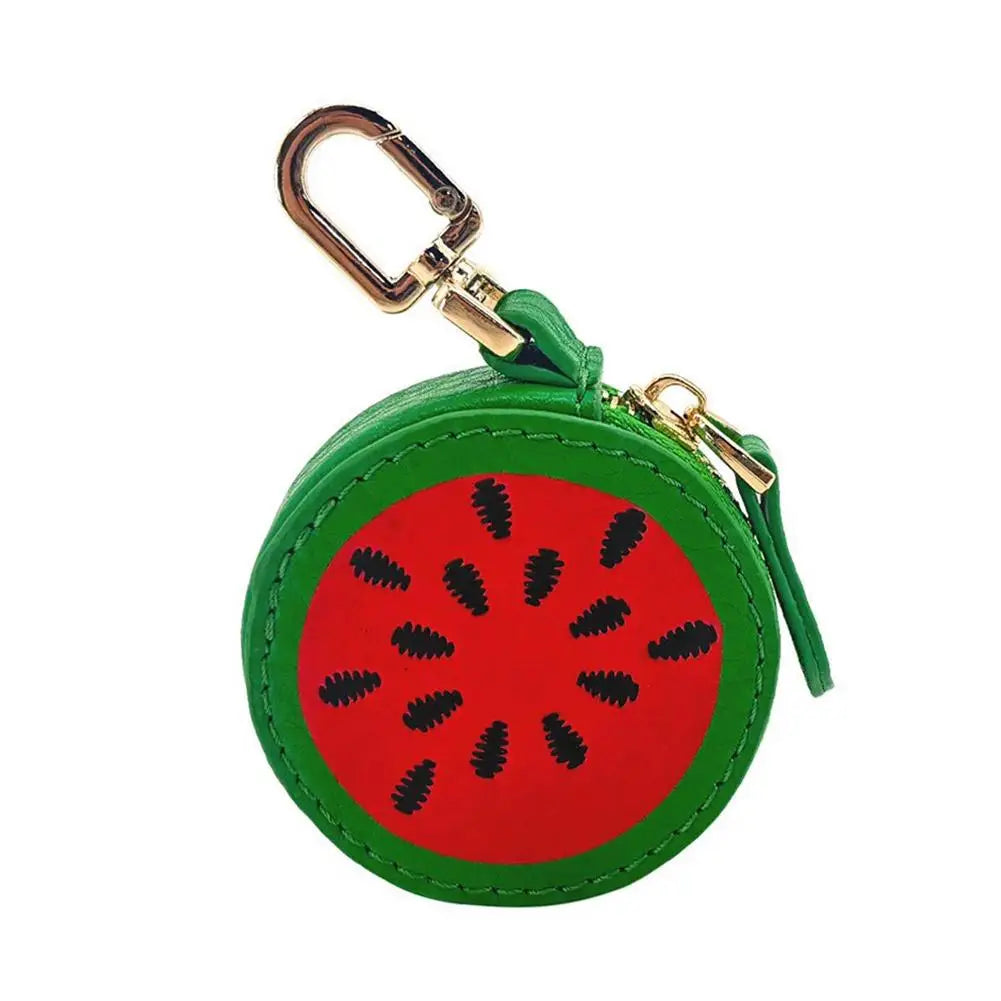 Fruit Coin Purse Cherry Blueberry Design Fruit Charm Coin Purse Cute PU Leather Pendant Keychain Earphone Bag Mini Storage Ba