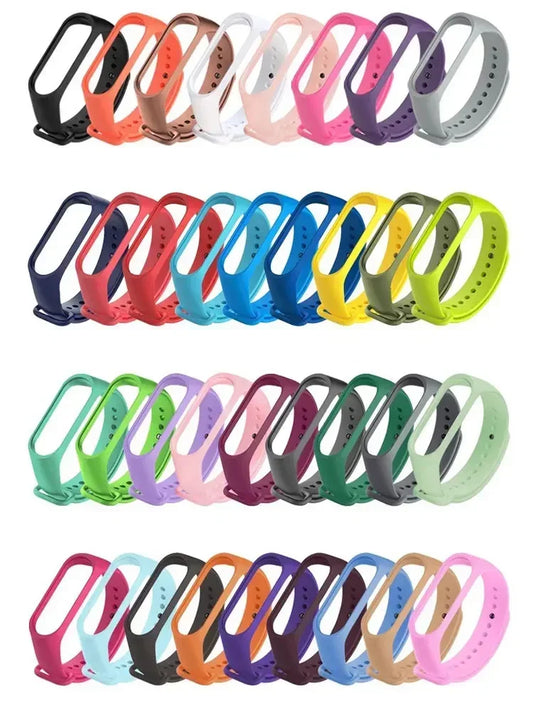 Watch Strap For Xiaomi Mi Band 7 6 5 4 3 Wristband Silicone Bracelet Wrist Straps MiBand 3/4 band5 band6 Smartwatch Accessori