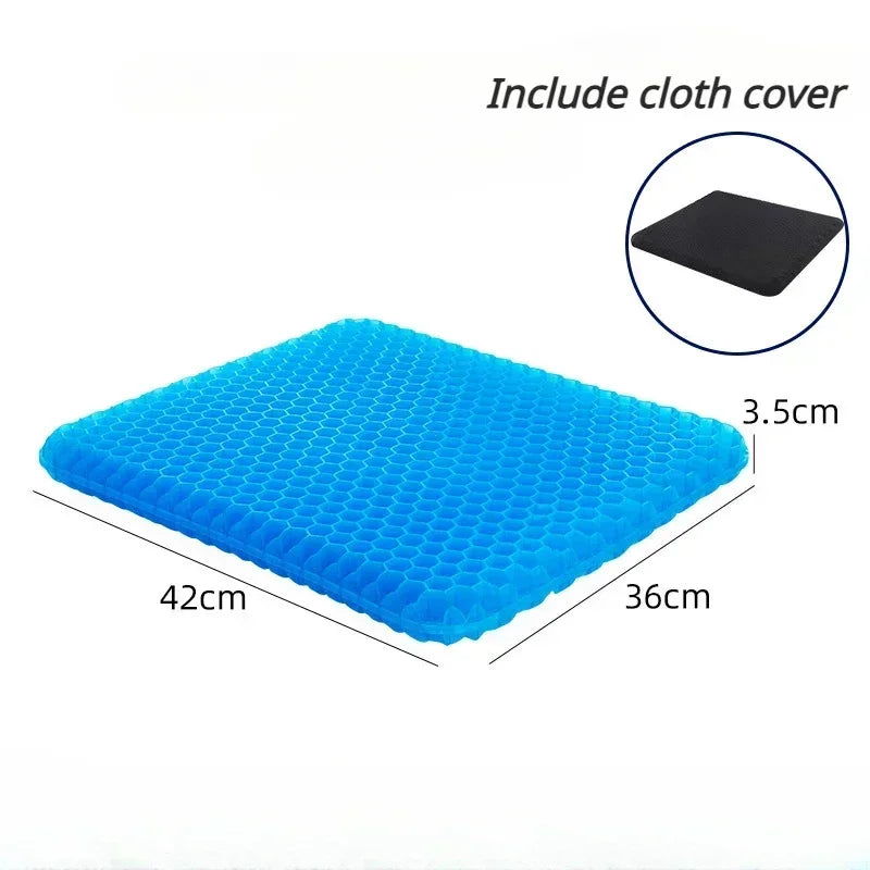 Gel Seat Cushion Double Thick Egg Gel Summer Cushion for Pressure Relief Breathable Chair Pad Car Seat Office Chair Soft Cush