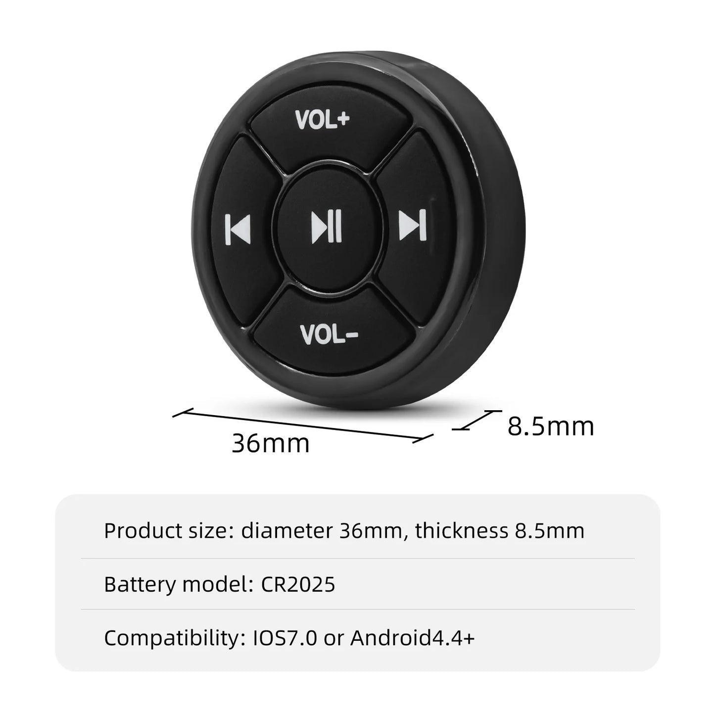 Car Steering Wheel Wireless Bluetooth-compatible Remote Control Button