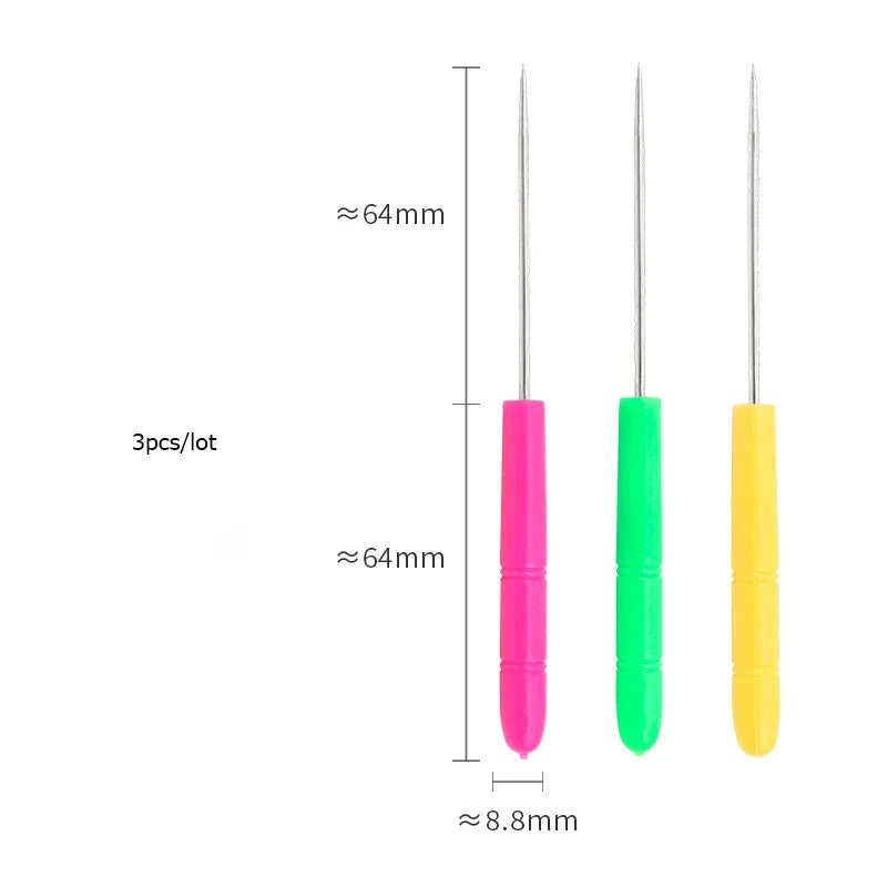 3pcs/lot Hand Craft DIY Tool Set Plastics Handle Scratch Awl Sewing Awl Tool for Sewing, DIY Handicrafts