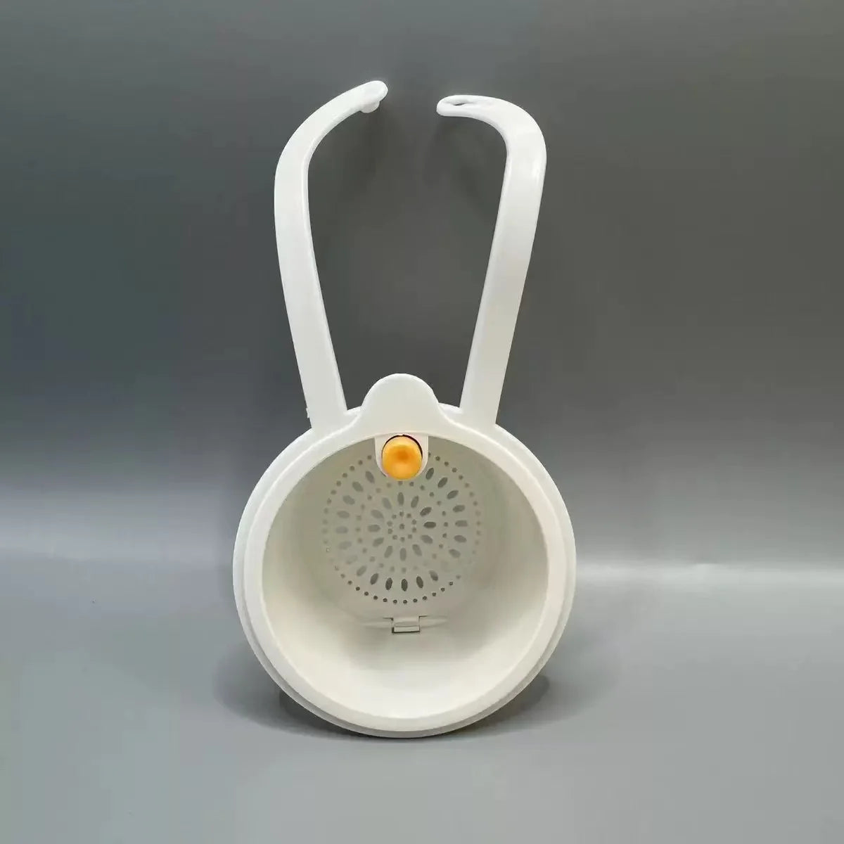 Press-Type Drain Basket: Food Strainer & Sink Organizer, Multi-Functional for Kitchen & Bathroom Use - white
