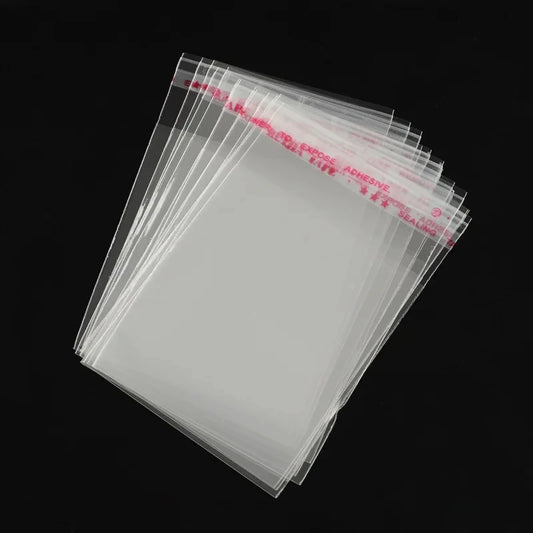 100Pcs Transparent Self-sealing Jewelry Accessories Candy OPP Self-adhesive Bag Packaging Resealable Gift Cookie Packaging Ba