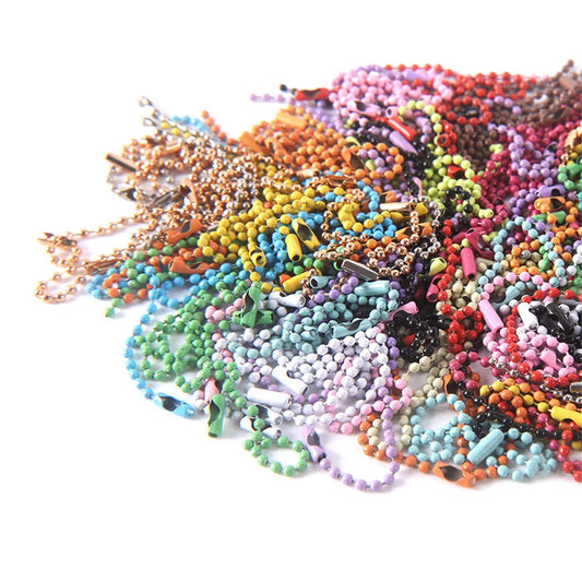 20/40/80/100pcs Ball Bead Chains Fits Key Chain/Label Hand Tag Connector For DIY Bracelet Jewelry Making Accessorise
