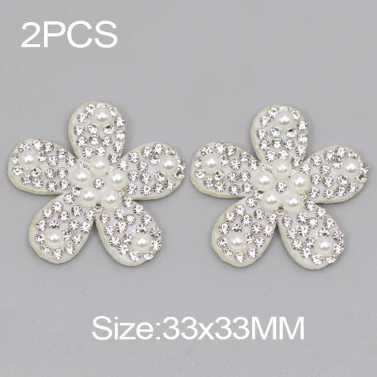26 English Letters Pearl Rhinestone Patches For Clothes A-Z Alphabet Pearl Rhinestones Applique Sew On/Glue On Patches DIY Na