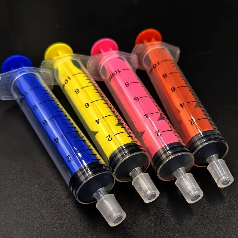 Colorful Perfume Tip Syringe Straight Drawer Tool Divine Dispensing Perfume Syringe Perfume Extractor 10ml - 4pcs
