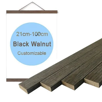 8 Colors 30 40 50cm Magnatic Poster Hanger Teak Wood Black White Photo Frame Canvas Painting Frame Gold Black Walnut Wall Fra