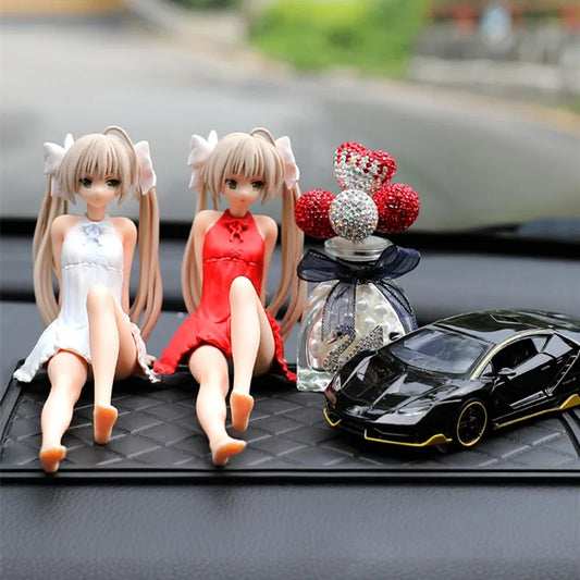 Anime Figure Cartoon Kawaiii Yosuga No Sora Kasugano Sitting Position Action Host Computer Chassis Decor Car Ornamen