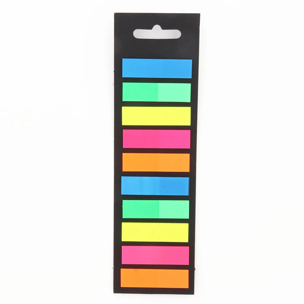 200 Sheets Color Index Sticky Notes, Transparent Adhesive for Journaling & Notes, Tabs for Books, School & Office Supplies -