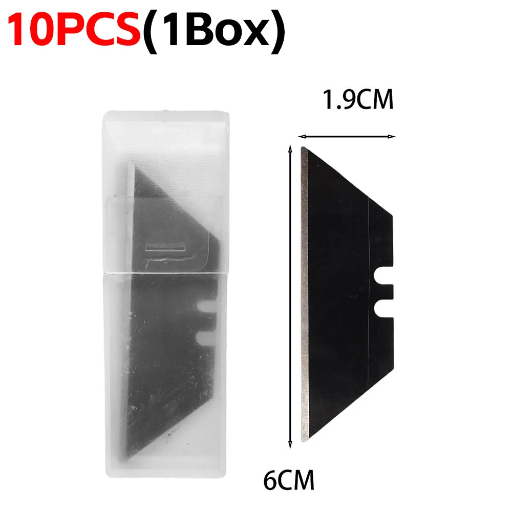 Utility Knife Trapezoid Blades Replacement Set DIY Art Craft Cutter Tool Alloy Steel Ladder Blade Multifunction Carving Suppl