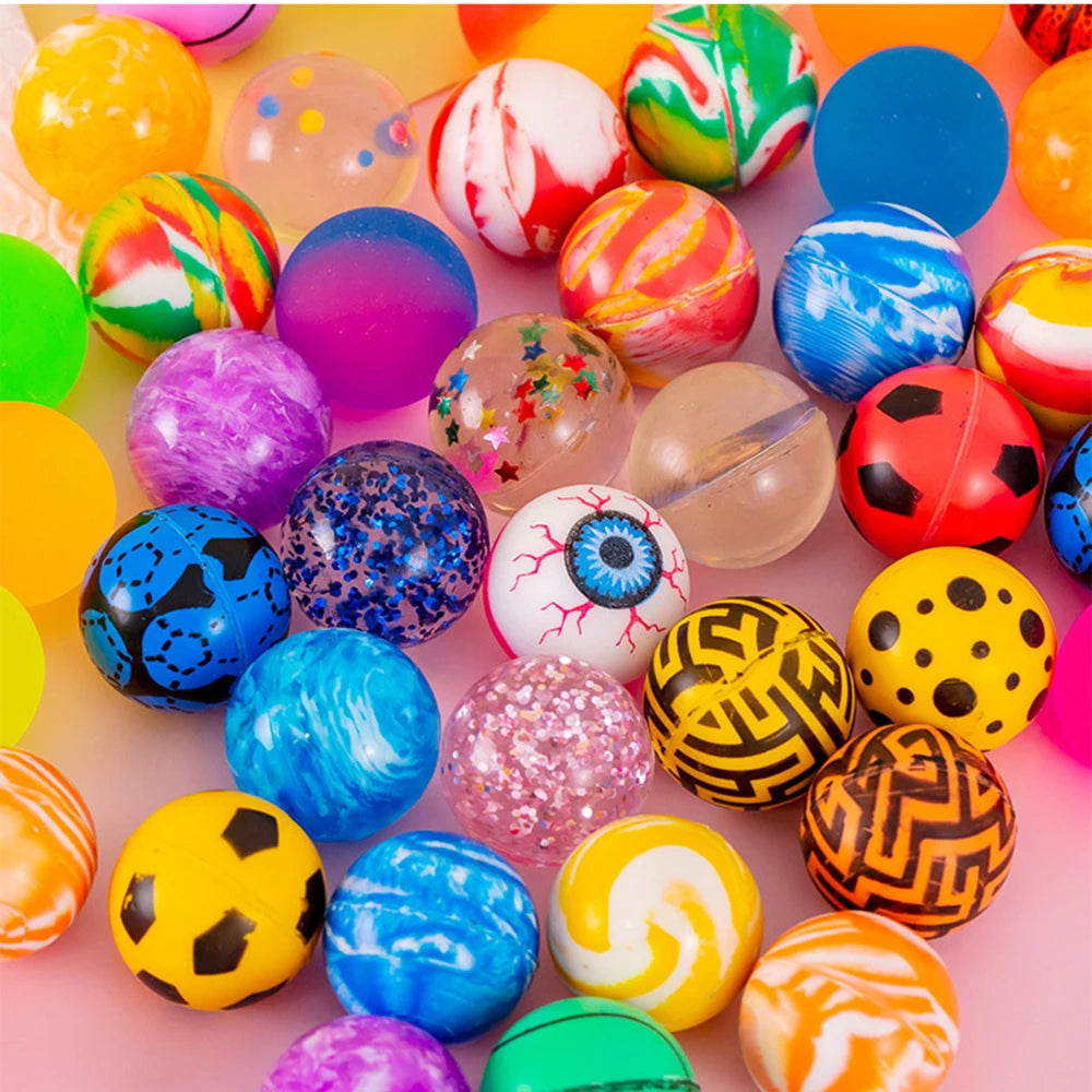 10/20/30/40/50Pcs Bouncy Ball Toys Kid Birthday Party Favors Gifts for Guests Rubber Bouncing Ball Pinata Goody Bag Fill Priz