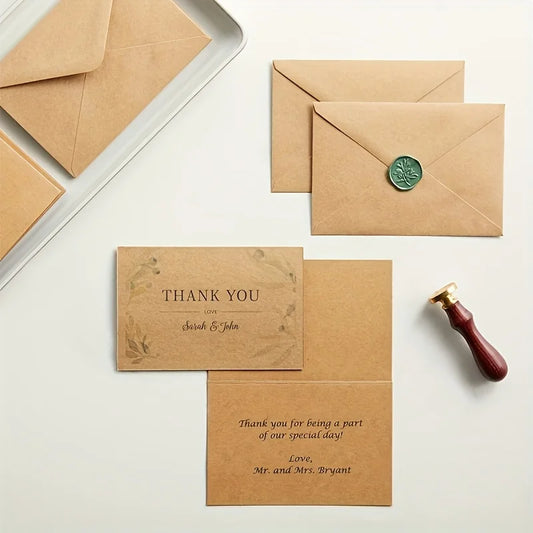 20/50pcs Premium Kraft Paper Envelopes - Perfect for DIY Greeting Cards, Wedding Invitations & Birthday Notes