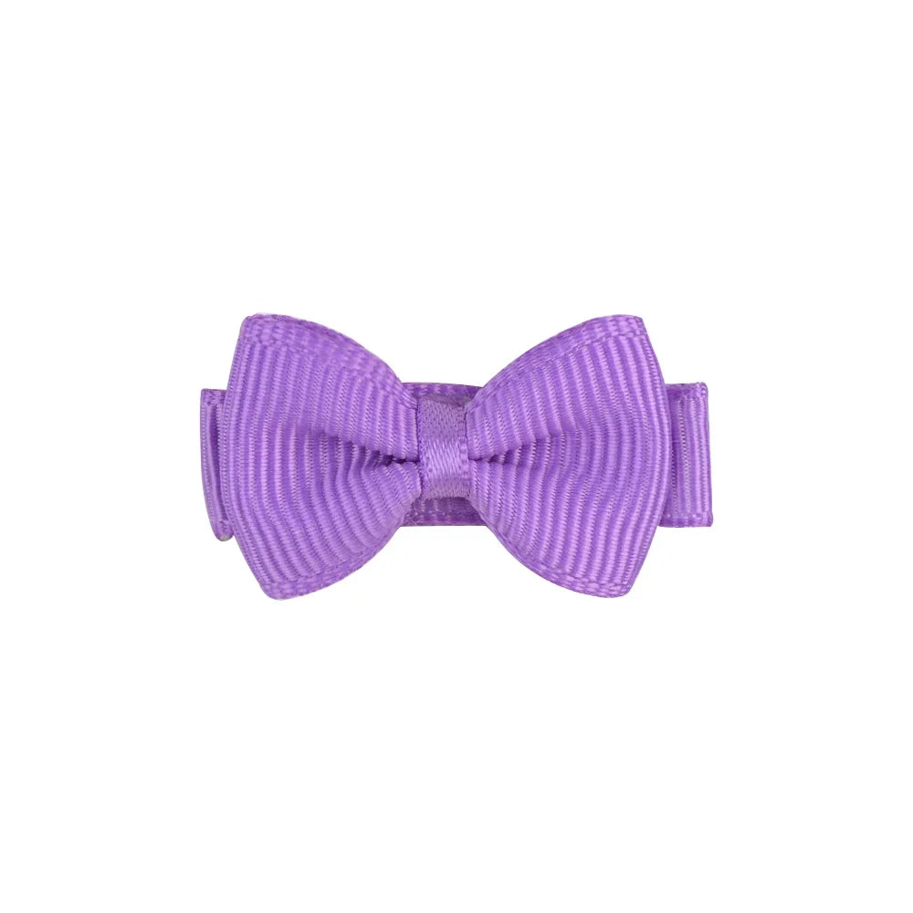 1.2 Inches Solid Colors Mini Hair Bows With Clip For Kids Girls Hairgrips Ribbon Covered Safety Bows Headwear Hair Accessorie