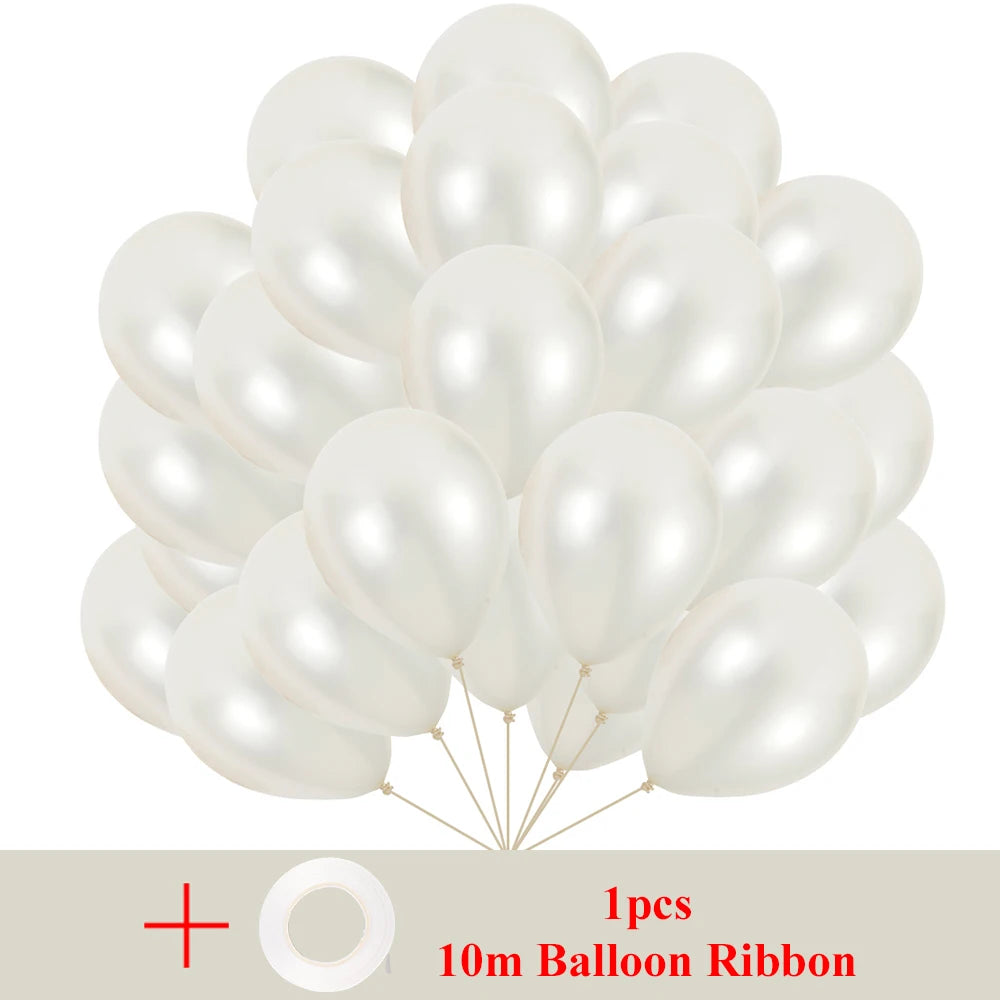 Milk White Pearl Balloon 5/10/12inch Latex Ballon Set Garland Wedding Birthday Decoration Party Supplies Baby Shower Globos G