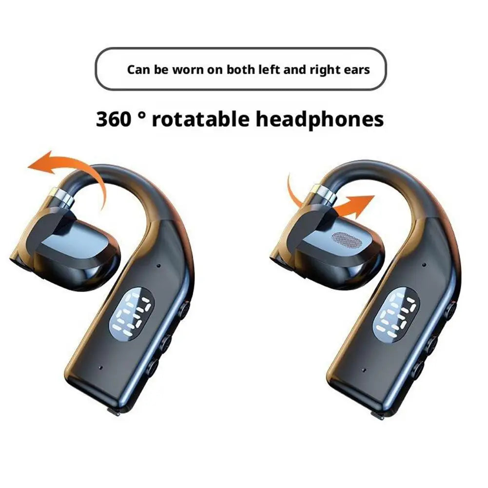 1-2Earhooks Wireless Bluetooth 5.4 Headphones Gaming Sports Headset HiFi Stereo Noise Reduction Earbuds Earphone With Microph
