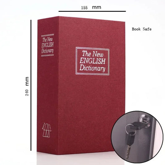 Dictionary Mini Book Safe Security Key Locker Money Hidden Secret Safe Key Safe Box Cash Money Coin Storage Jewellery Lock Bo