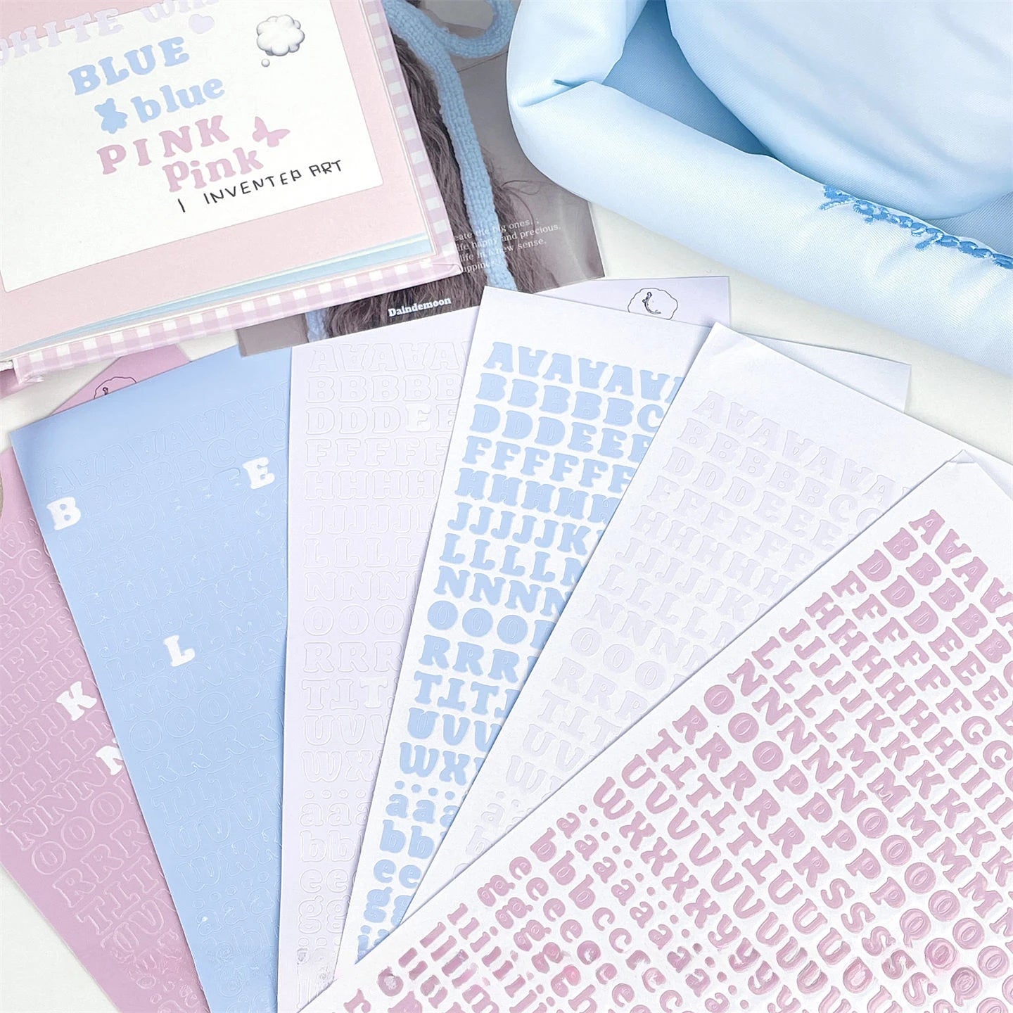 3Pcs Cute Colored Alphabet Letter Sticker Album Diary DIY Scrapbooking Journal Decorative Material Stickers