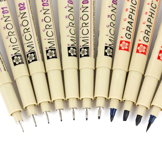 1pcs Sakura Pigma Micron Fine Pen Waterproof Smooth Black Ink Fineliner Drawing Pens Art Sketch Marker Liner Rotulador Tekene