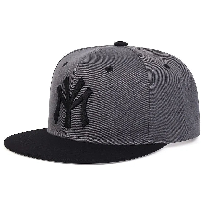 Unisex Letter Embroidery Hip-hop Hats Outdoor Adjustable Casual Baseball Caps Sunscreen Hat - Grey