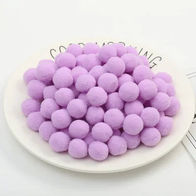 Pompoms 8/10/15/20/25/30mm Soft Pompons Colorful Fluffy Plush Craft DIY Pom Pom Fur Ball Pon Pon Home Decoration Kids Toys 10