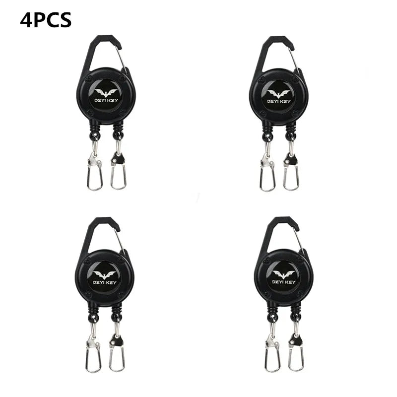 Outdoor Double Headed Clip Buckle, Work Permit Hanging Buckle, Keychain, Fishing Buckle, Telescopic Buckle, Easy to Pull Buck