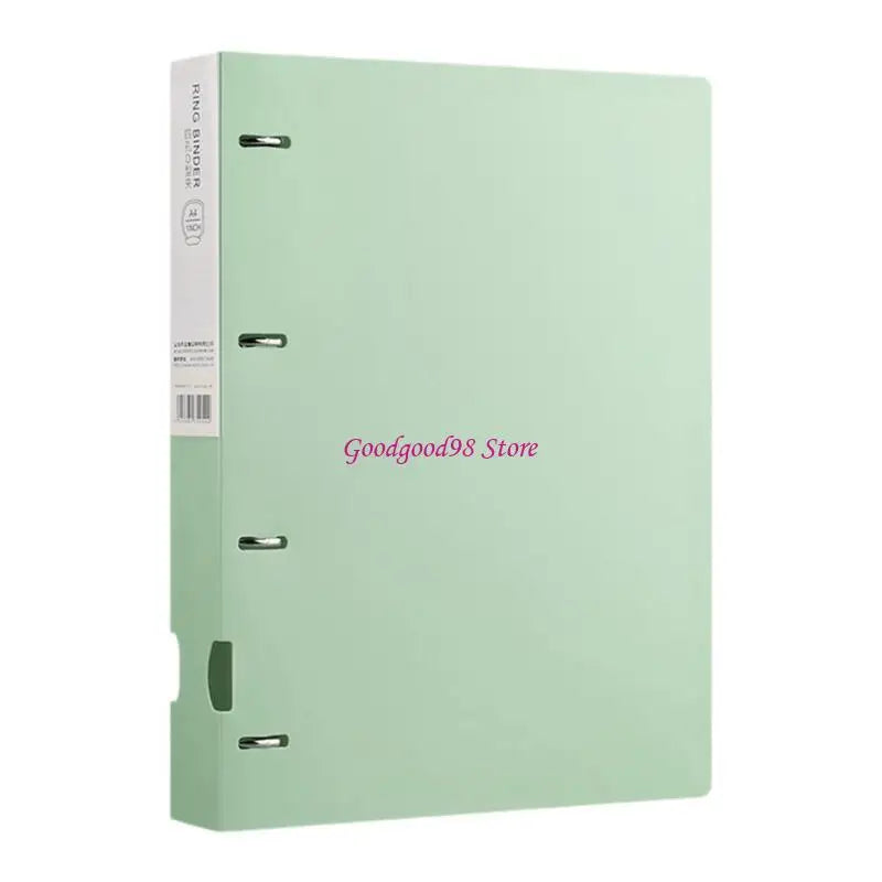 File Folders Display Book 4-Rings Binders 4 Hole Binders Folders for Students - Green