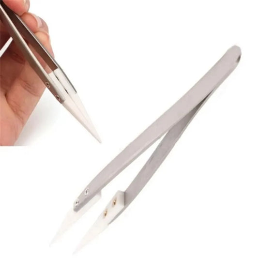 Stainless Steel Ceramic Tipped Tweezers Ceramic Tips Heat Pointed Resistant Heat Resistant Tweezer Fine Pointed Tip