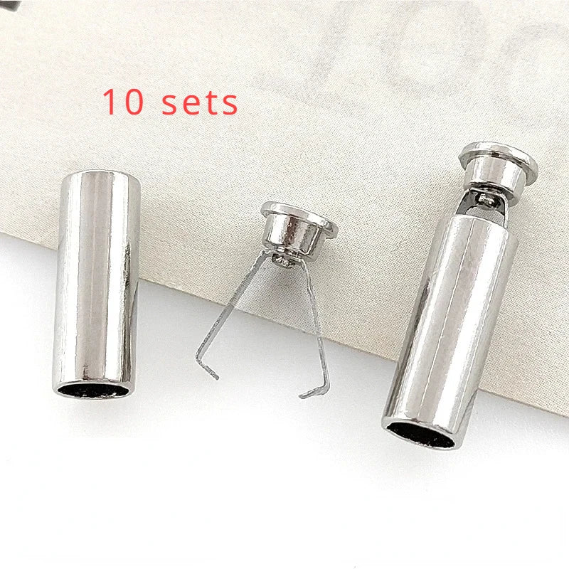 10 Sets Detachable Stopper With Lid Cap Rectangle Cord Ends Lock Stoppers For Rope Apparel Sportswear Parts Accessories - Ant