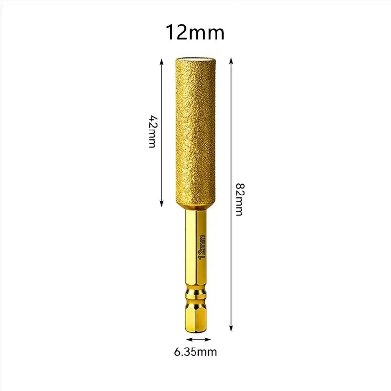 Diamond Core Bits Hex Shank Dry Drilling for Ceramic Tile Granite Marble Hole Saw Tile Cutting Tool Set - D12