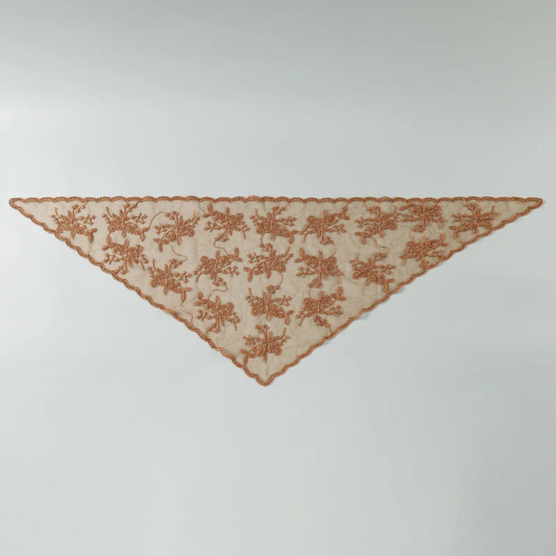 Fashion Ins Lace Hair Scarf Women Retro Triangle Hair Bands Vintage Triangular Headscarf Girls Elegant Headwear Hair Accessor