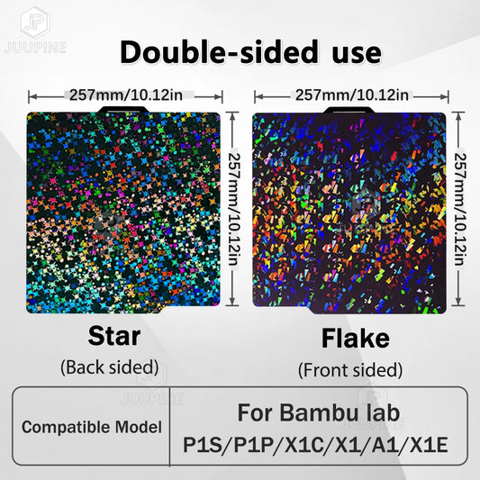 3D Printer Build Plate for Bambu Lab P2S X1 X1C P1P P1S A1 3D Printer Accessories PET Carbon Fiber Diamond PEI Texture Heatbe