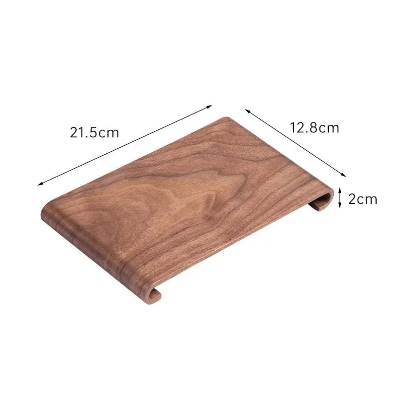 Creative rectangular wooden desktop display rack Hotel Home Coffee Table Decorative Plate Retro Style Heat-resistant Thick Tr