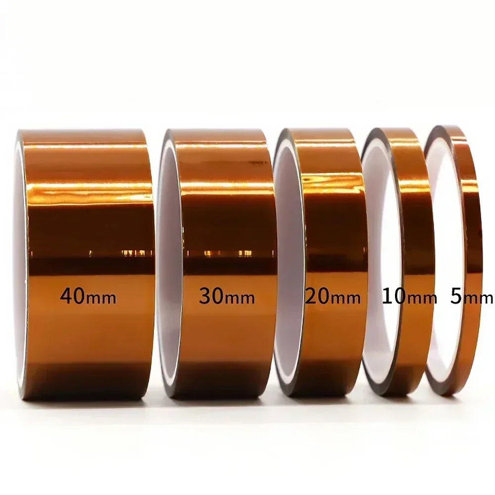 Kapton Tape Polyimide 5-40mm Adhesive Insulating Adhesive Tape Каптоновый Скотч Heat Tape for Board Protection