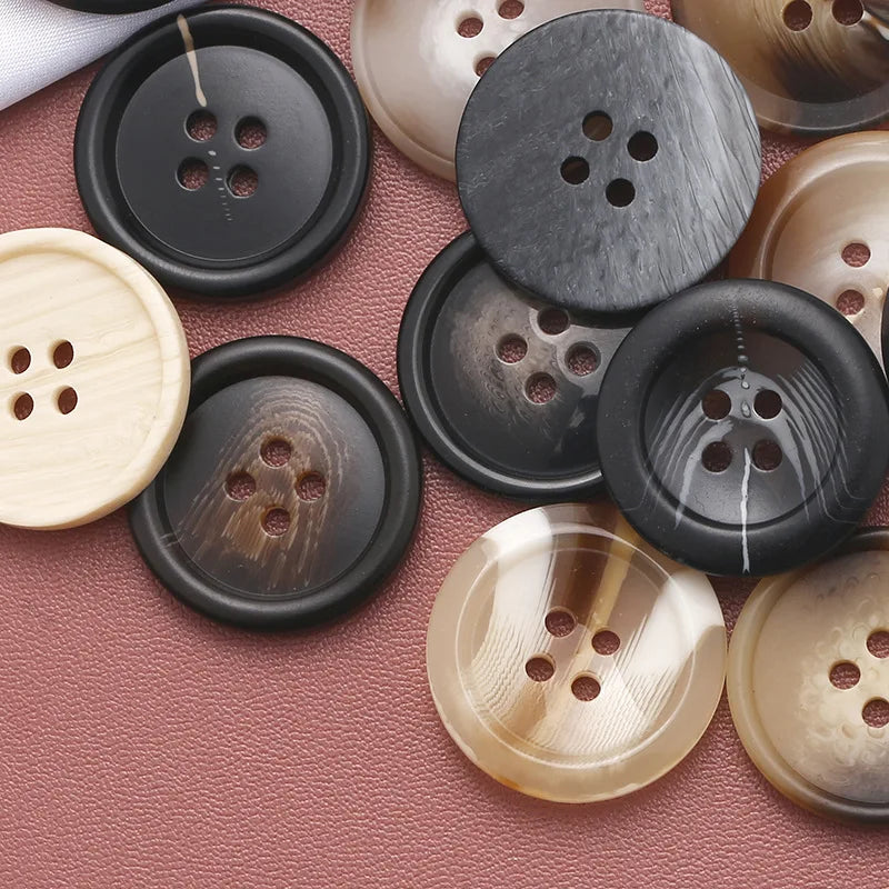 40Pcs Brown Resin Sewing Buttons Bulk Sewing Replacement Buttons for Sewing Crafts Clothes Decorations