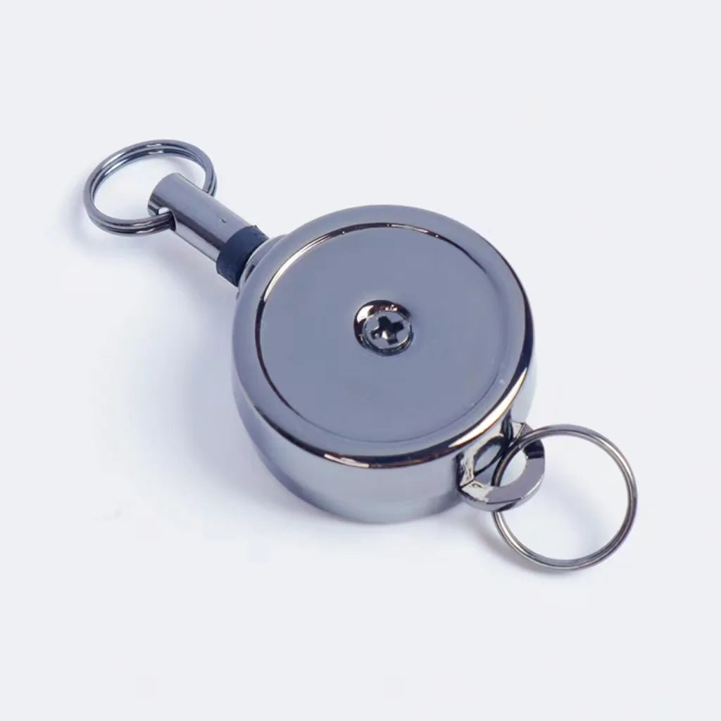 Retractable Key Chain Key Chain Pull Back Recoil Movement Key Ring Anti-lost ID Card Holder Anti-theft Chain Organizer - 1pc-