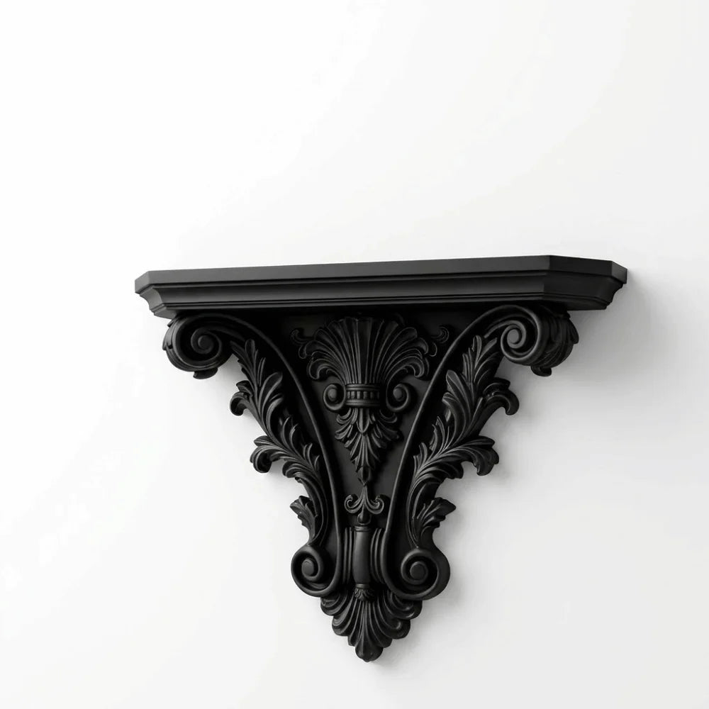 Creative 3D Printing Floating Shelf Carving Retro Gothic Wall Decor Decorative Unique Wall Mounted Shelves Goth Home Decor -