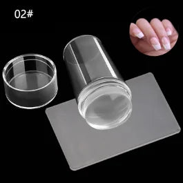 Nail Stamping Plates Pure Clear Jelly Nails Art Stamper Scraper Set Print Silicone Marshmallow Design Manicure Accessories To