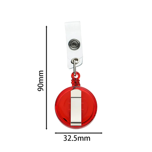 Retractable Steel Cord Pull Reel Keychains Spring Buckle Clasp Wire Rope Key Ring Recoil ID Card Holder Key Chain Multiple To