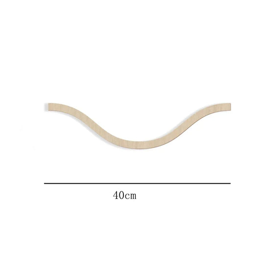 12pcs Unfinished Wood Trim for DIY Projects Waves Wall Molding Wood Wavy Wall Cornice Wood Trim