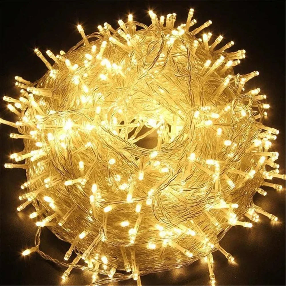 Christmas Lights 5M 10M 20M 30M 50M 100M Led String Fairy Light 8 Modes Christmas Lights For Patio Wedding Party Holiday Ligh