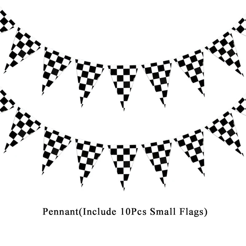 Racing Birthday Decorations Road Tablecloth Racetrack Tablecloth Runner Table flag for Kids Car Theme Birthday Party Supplies