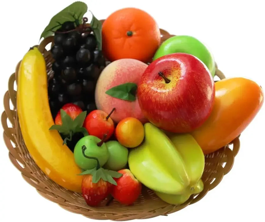 Set of Fake Fruits for Home Decoration, Fruit Model for Party Decoration, Fruit, Strawberry, Mango, Bananas, 20 Pieces/Set -