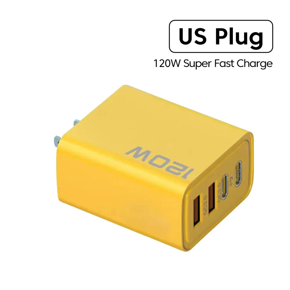 4 Ports USB C PD Charger Quick Charge 3.0 Type C USB Phone Chargers Fast Charging Adapter For iPhone 16 15 Samsung Xiaomi Hua